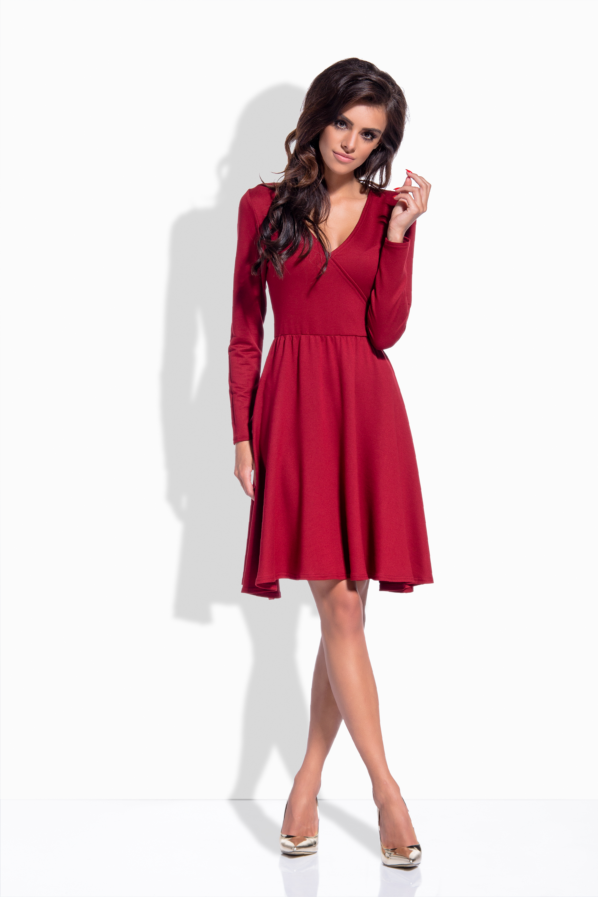 Neu Damen Midi Kleid Knielang Bleistiftkleid Langarm Neu Damen Midi Kleid Knielang Bleistiftkleid Langarm